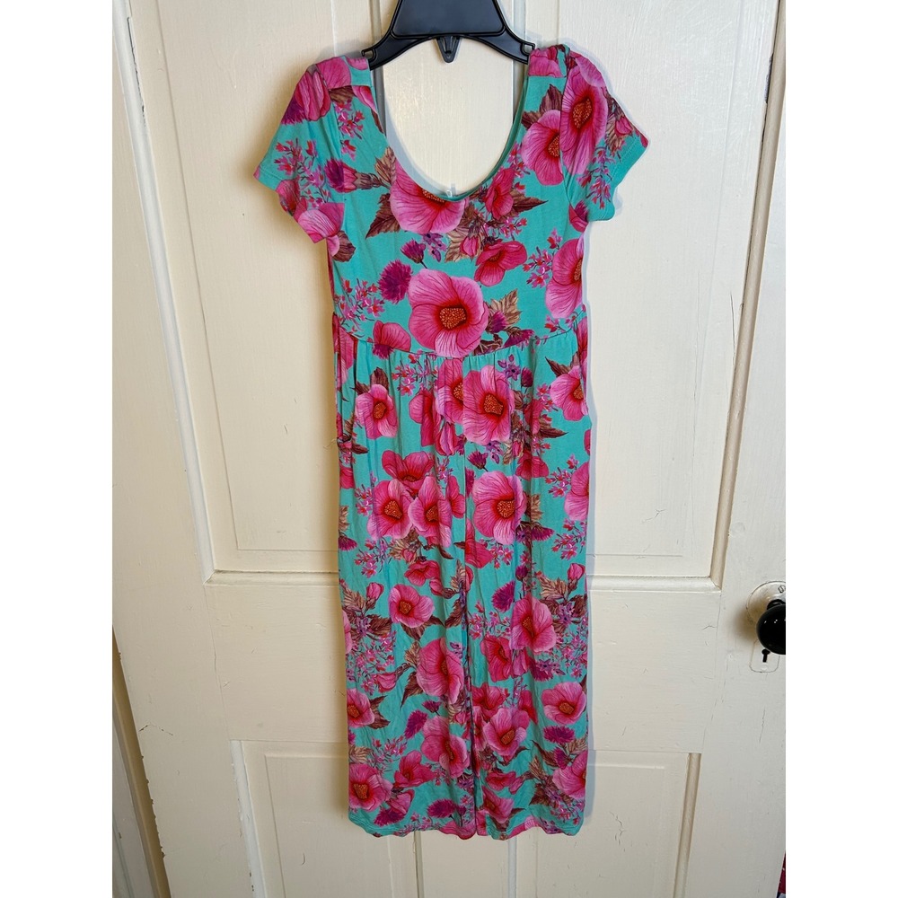 Posh Peanut Girls Kienna Hibiscus Floral Bamboo Wide Leg Jumpsuit 3T-4T